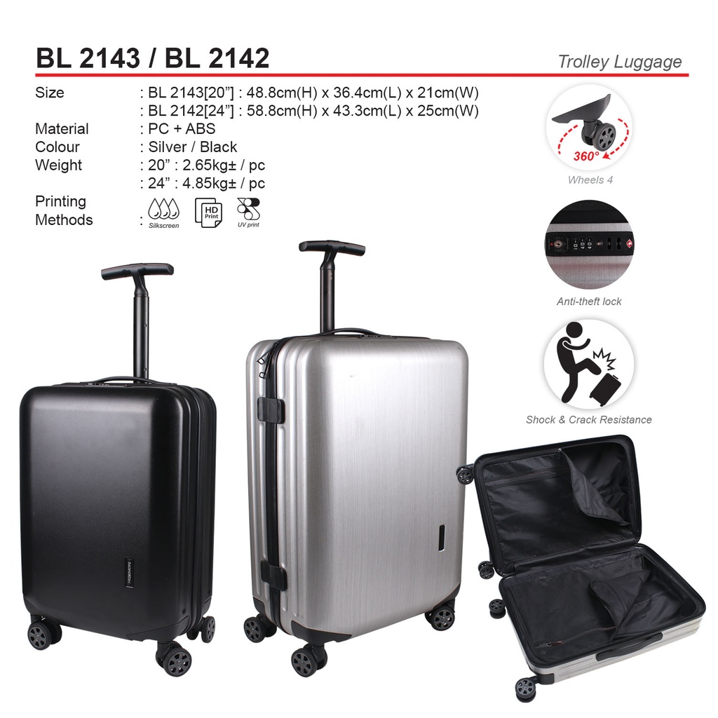 20" TROLLEY LUGGAGE SUITCASE