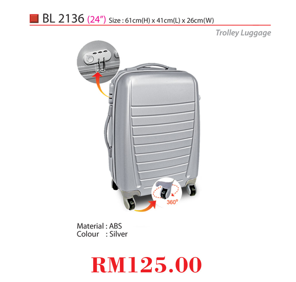 24" TROLLEY LUGGAGE SUITCASE