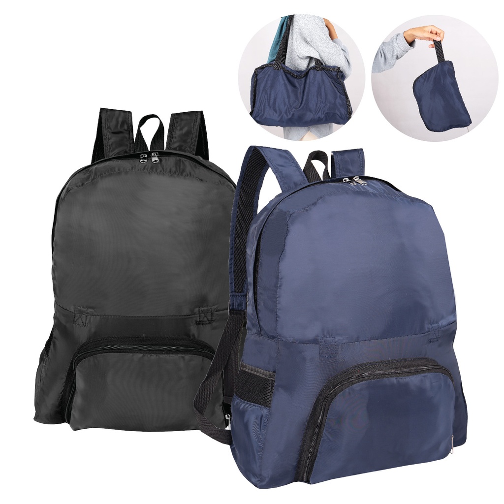 [BB-4201-BK] 2IN1 FOLDABLE BACKPACK (BK)