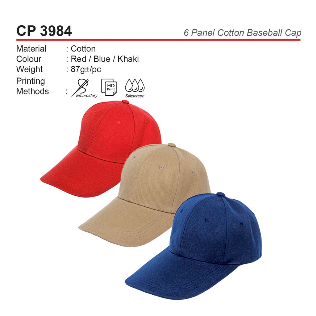 6 PANEL COTTON BASE BALL CAP