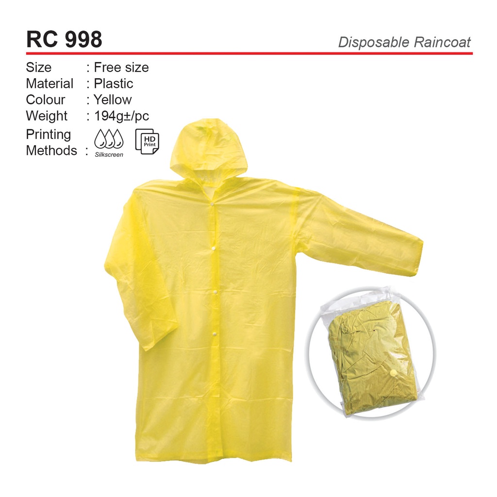 DISPOSABLE RAINCOAT