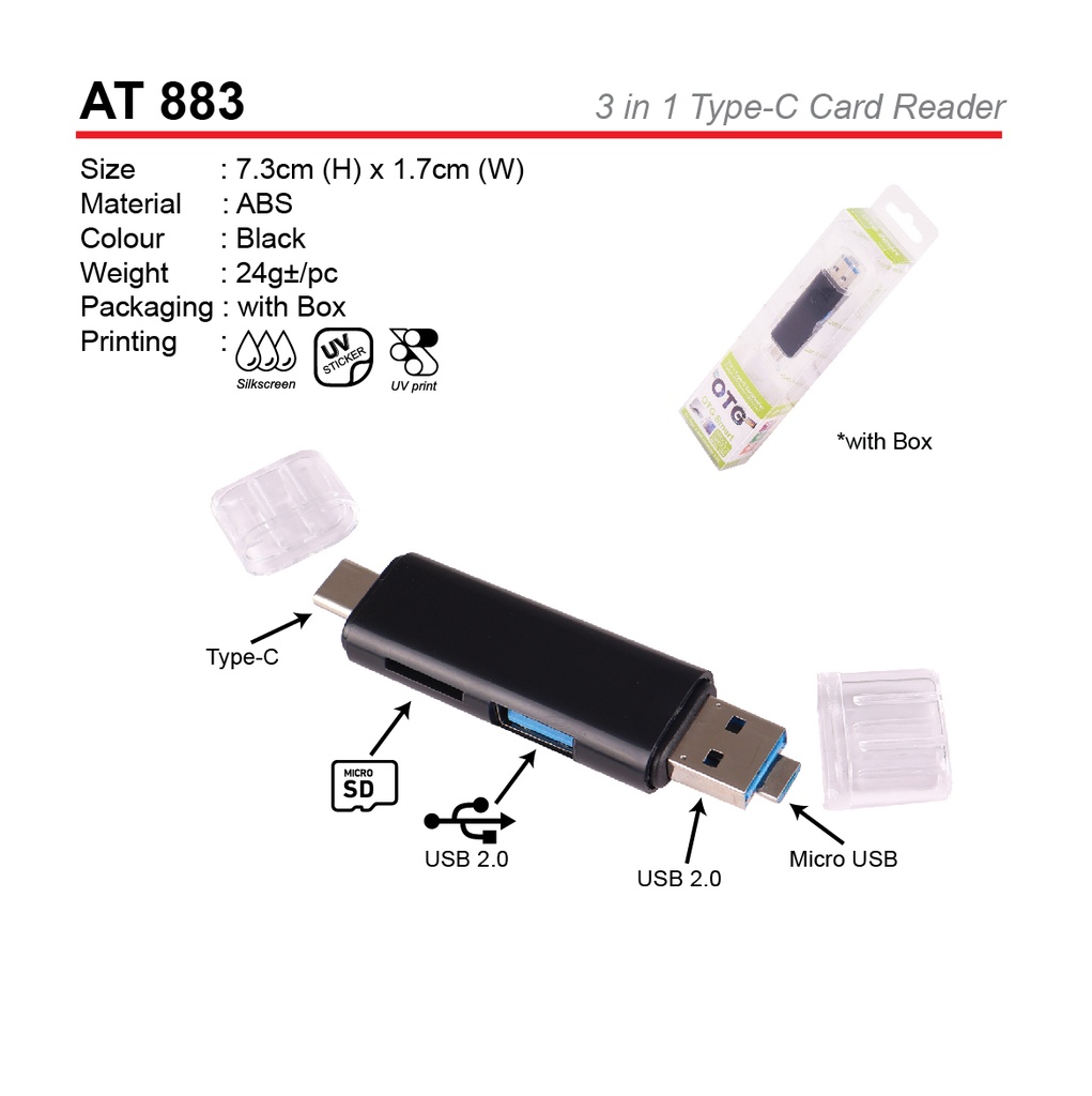 3 IN 1 TYPE-C CARD READER