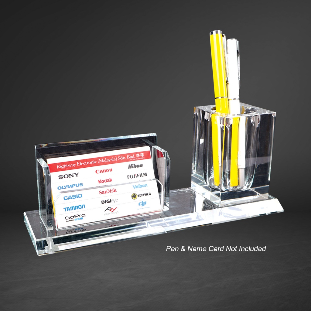 CRYSTAL PEN HOLDER & NAMECARD HOLDER