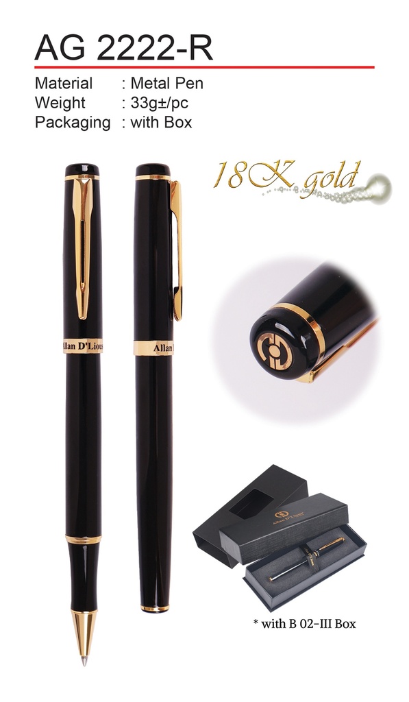 METAL PEN -18K-BK